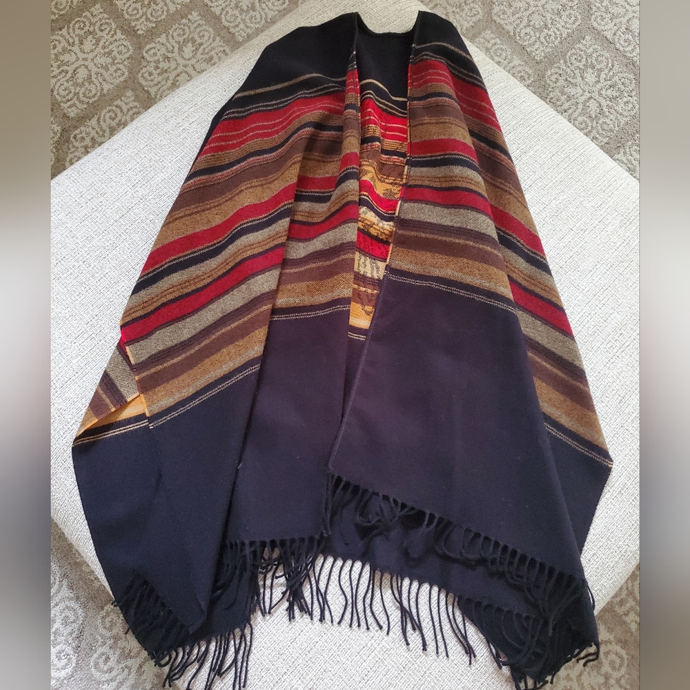 Reversible Shawl Wrap Open Sweater - image 3